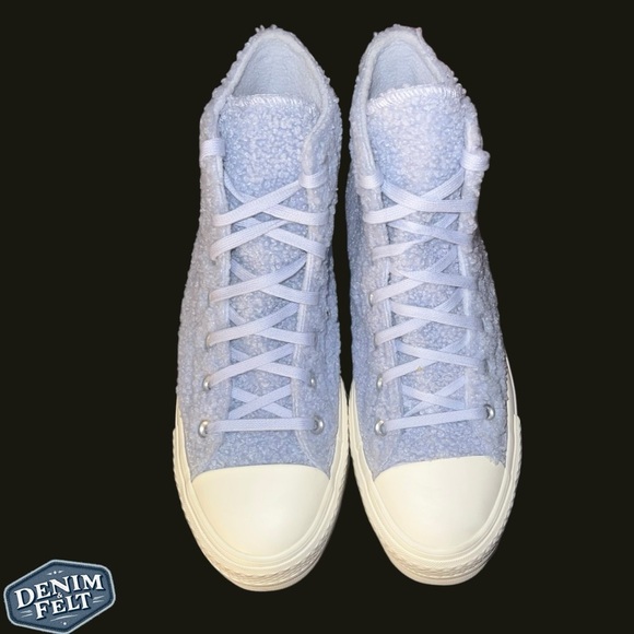 Converse Women’s Chuck Taylor All Star Platform High 'Cozy Sherpa - Ghost' Shoes - Picture 8 of 16